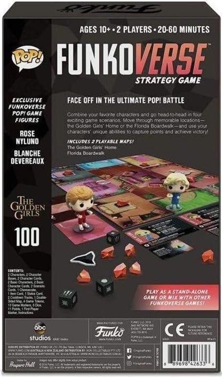 Funkoverse Strategy Game: Golden Girls 100 back of the box