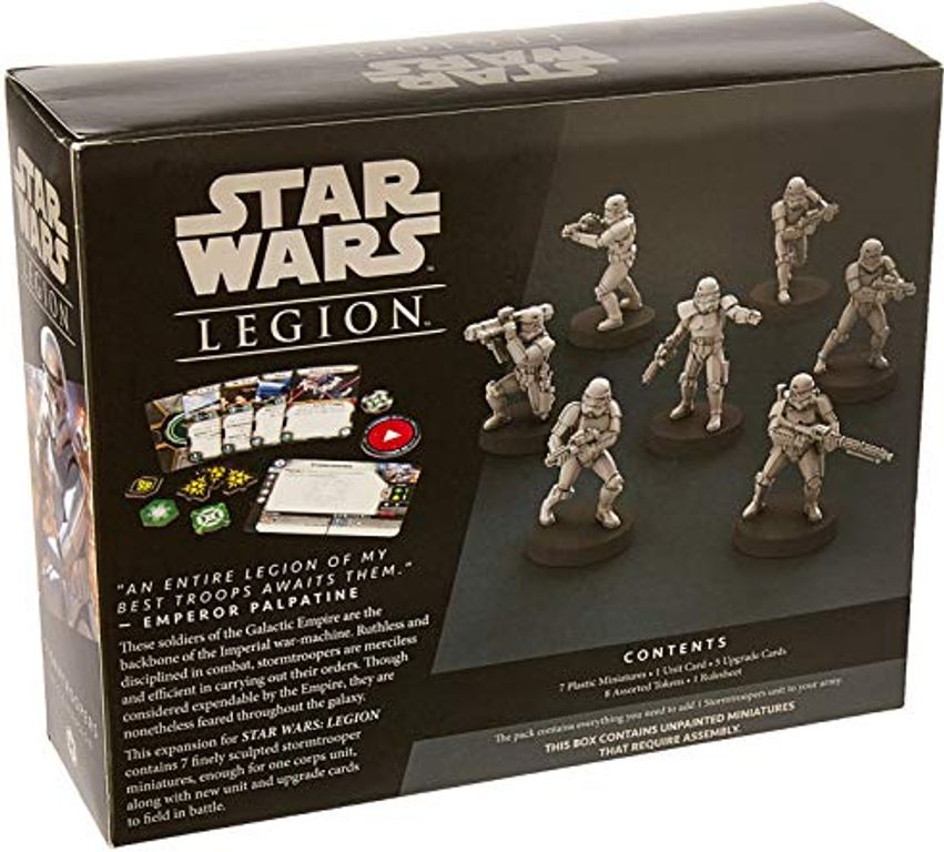 Star Wars: Legion - Stormtroopers Unit Expansion parte posterior de la caja