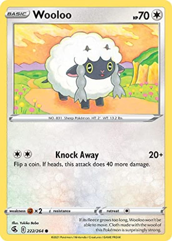 Pokémon TCG: Boltund V Box Wooloo carte