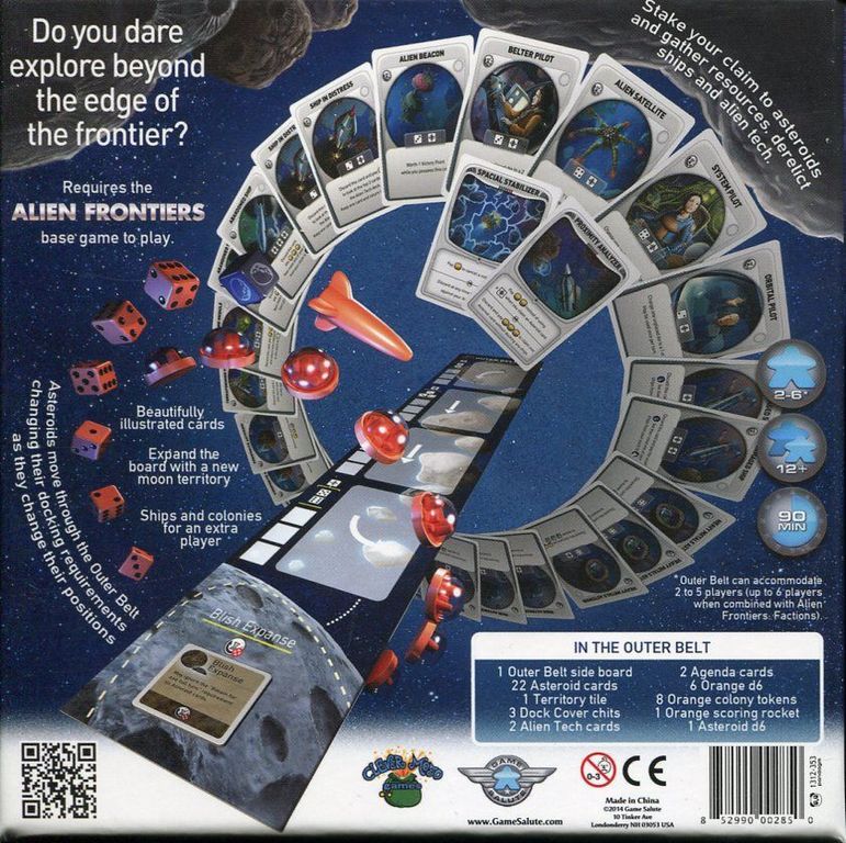 Alien Frontiers: Outer Belt back of the box