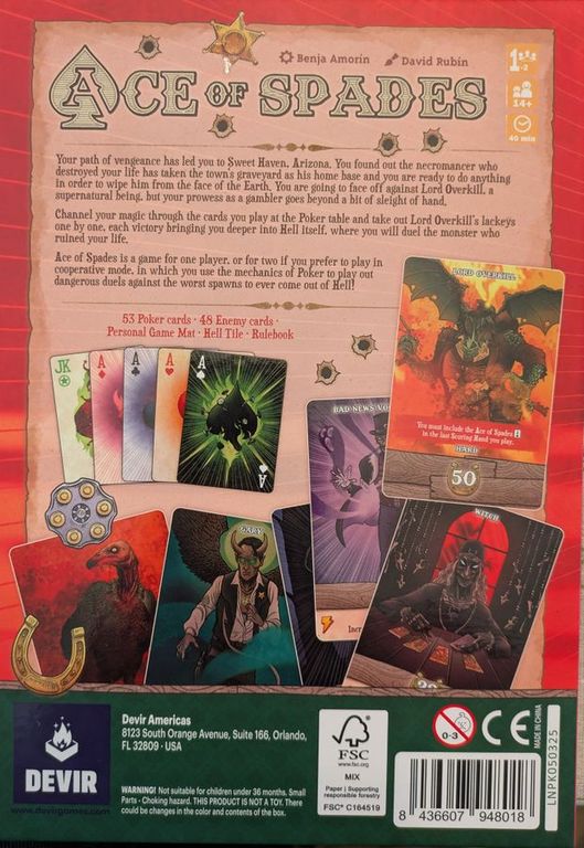 Ace of Spades back of the box