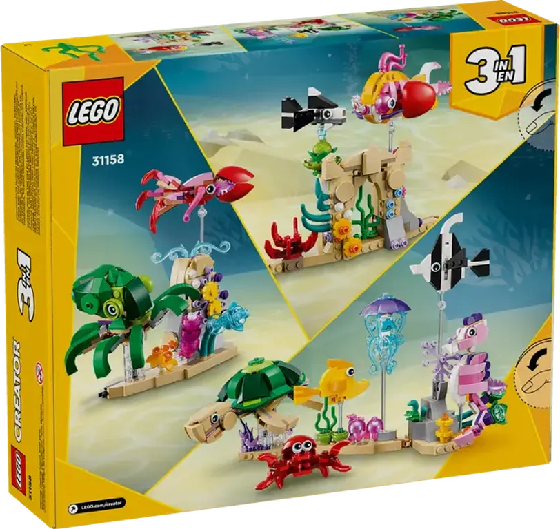 LEGO® Creator Animales Marinos parte posterior de la caja