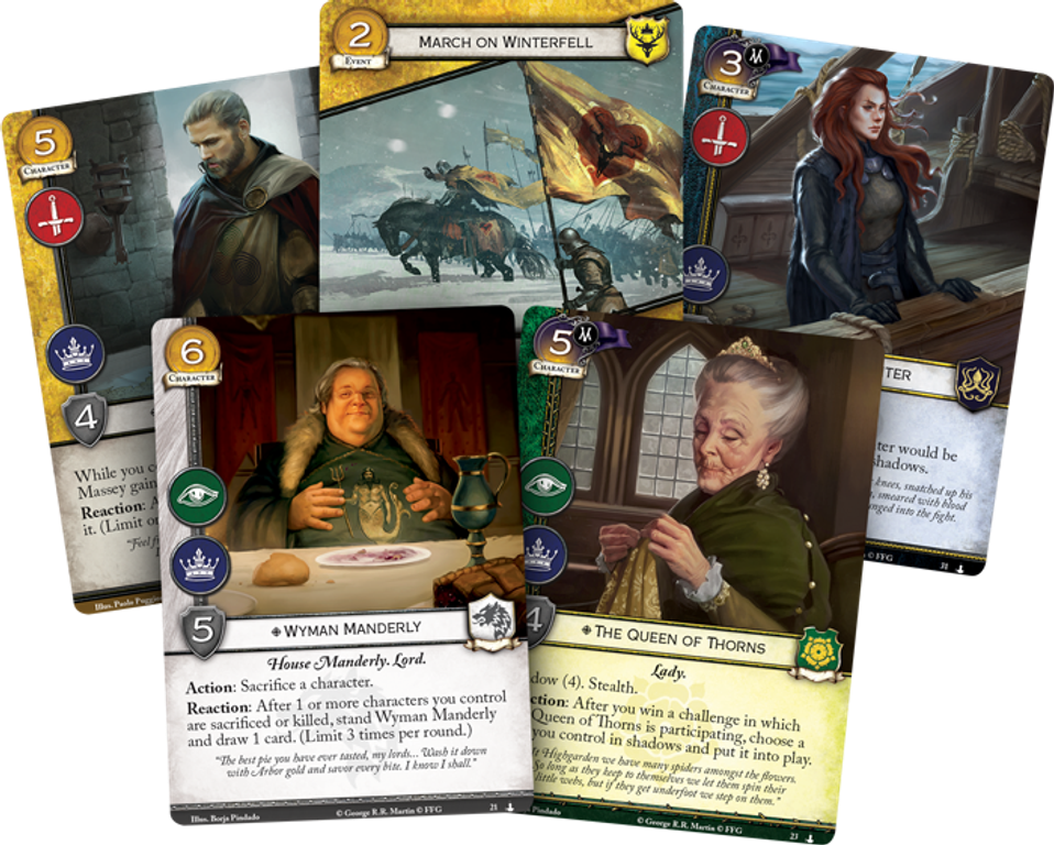 A Game of Thrones: The Card Game (Second Edition) – The March on Winterfell cards
