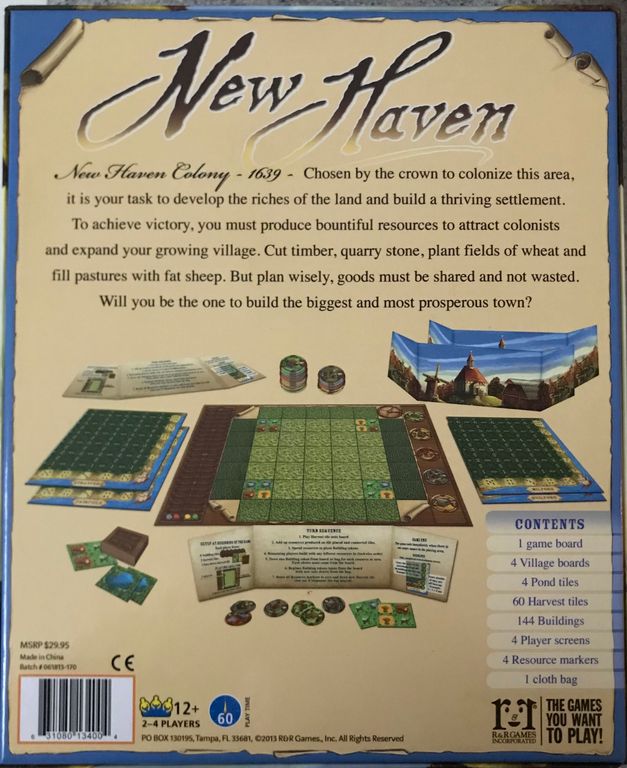 New Haven back of the box