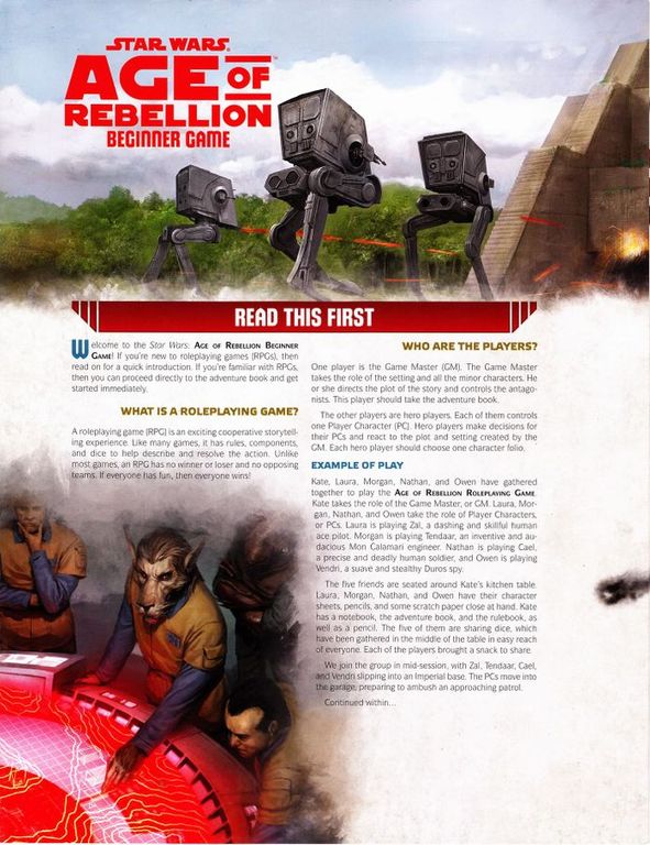 Star Wars: Age of Rebellion Beginner Game