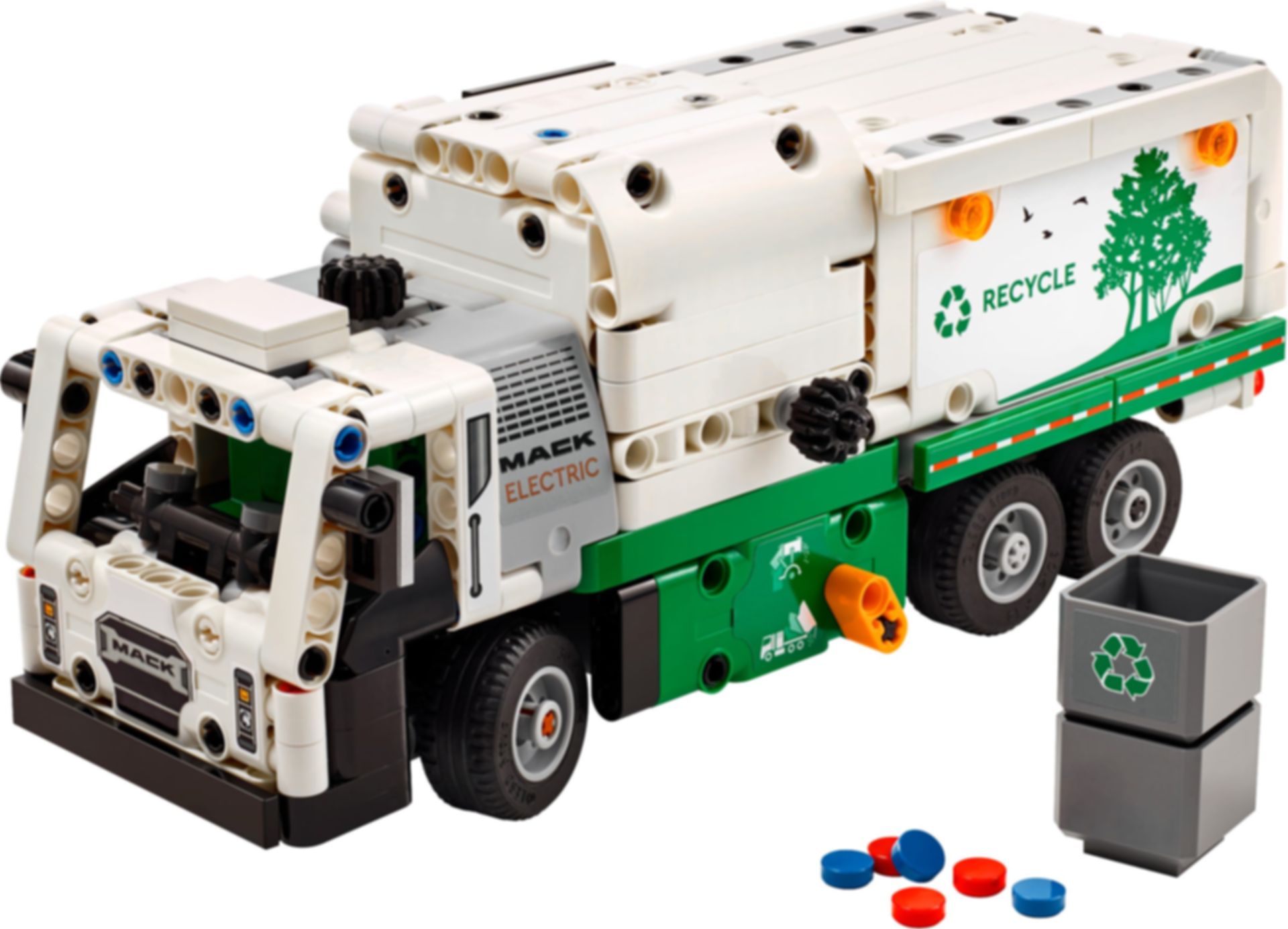 LEGO® Technic Camión eléctrico de recogida de basuras Mack® LR partes