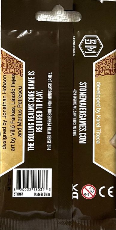 Rolling Realms: Trickerion Promo Pack achterkant van de doos