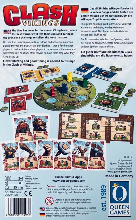 Clash of Vikings back of the box