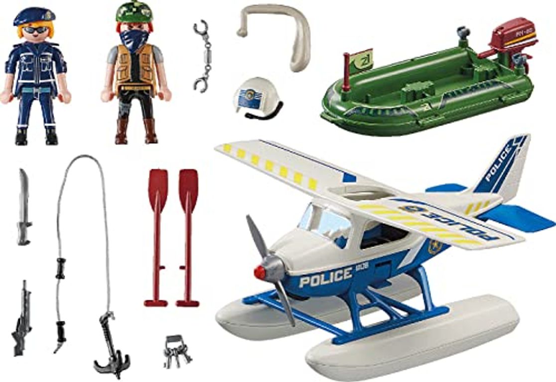 Playmobil® City Action Police Seaplane: Smuggler Pursuit components