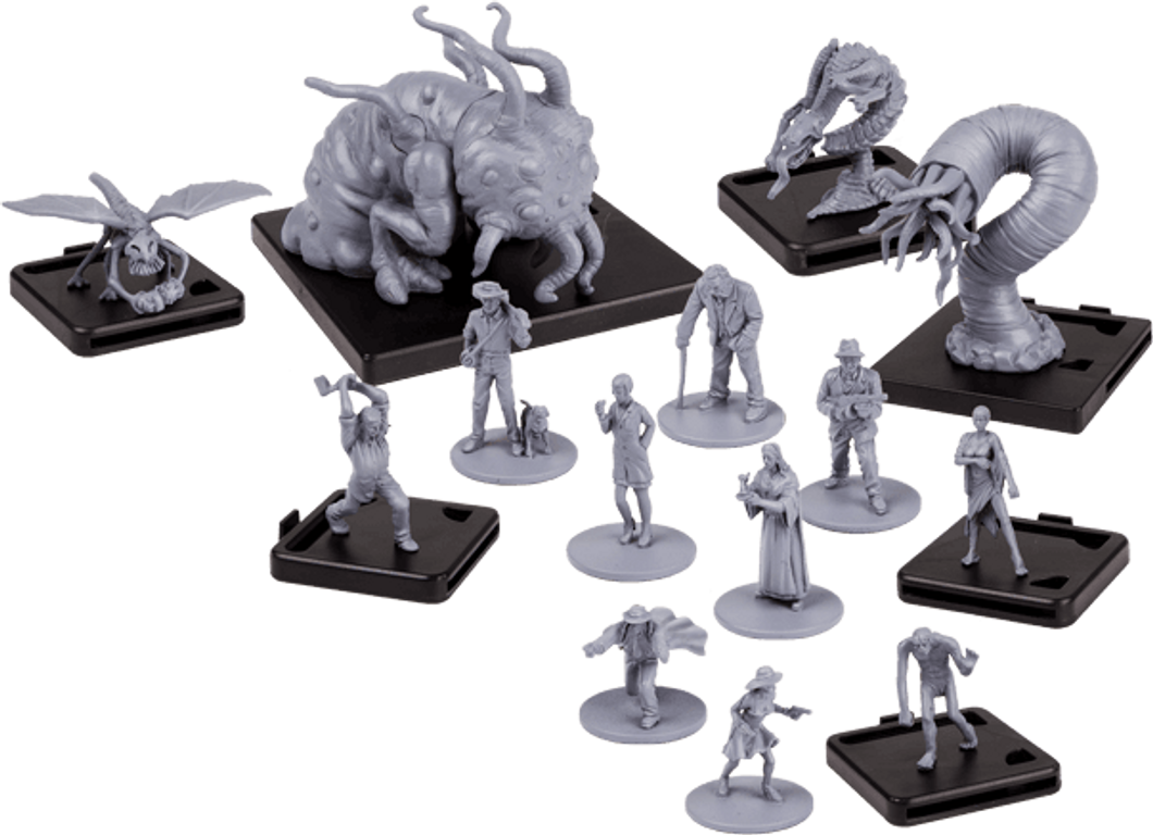 Mansions of Madness: Second Edition – Recurring Nightmares: Figure and Tile Collection componenten