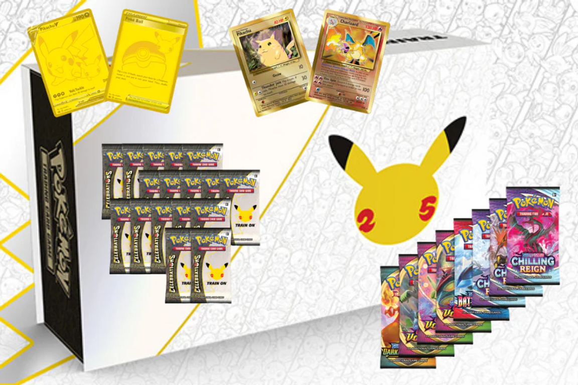 Pokémon TCG: Celebrations Ultra-Premium Collection komponenten