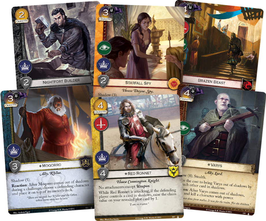 A Game of Thrones: The Card Game (Second Edition) – Daggers in the Dark cards