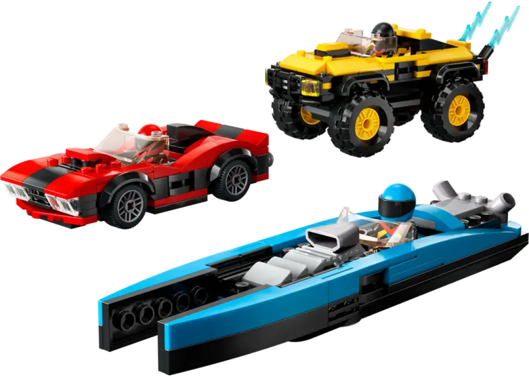 LEGO® City Le pack de véhicules de course composants