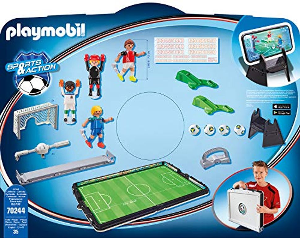 Playmobil® Sports & Action Take Along Soccer Arena components