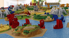 CATAN: 3D Expansions – Seafarers + Cities & Knights gameplay