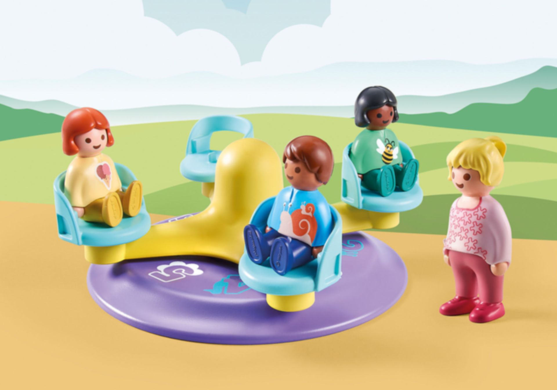 Playmobil® 1.2.3 Enfants et tourniquet 1.2.3