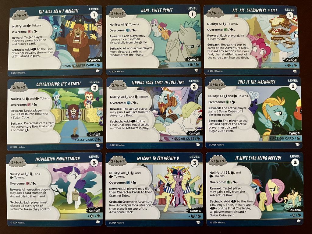 My Little Pony: Adventures in Equestria Deck-Building Game – Scholarly Shenanigans Expansion cards