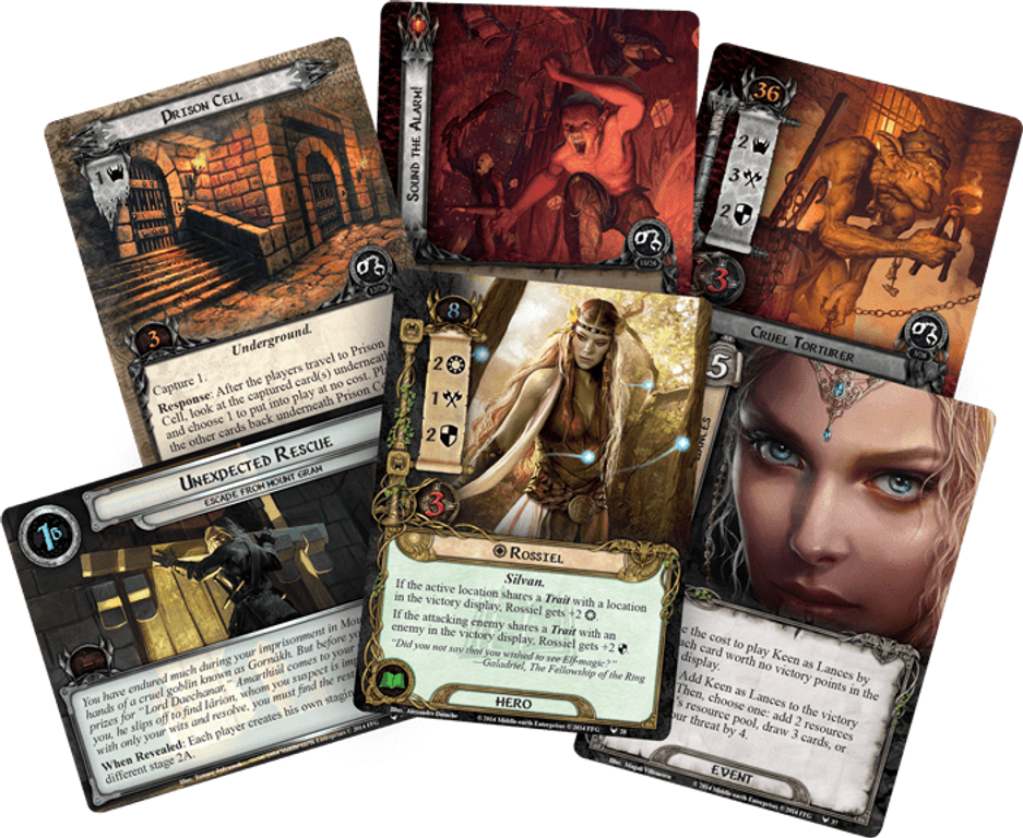 The Lord of the Rings: The Card Game - Escape from Mount Gram kaarten