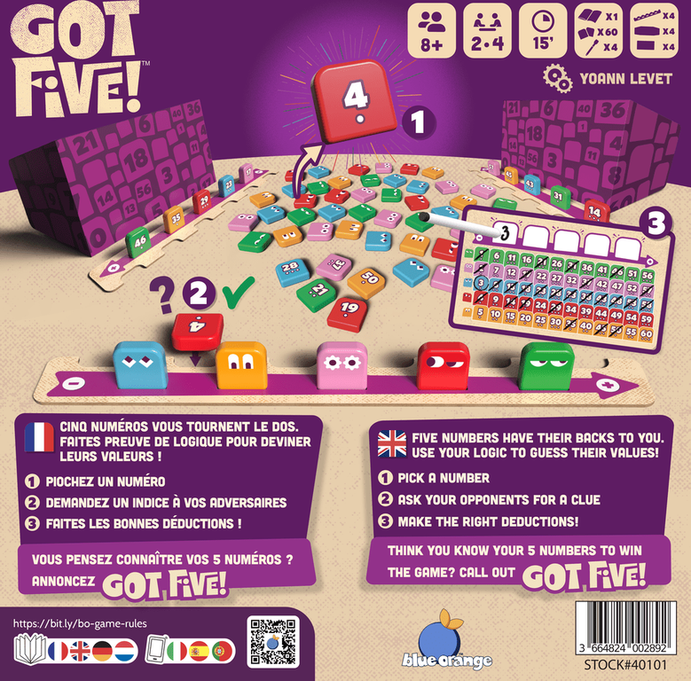 Got Five! back of the box