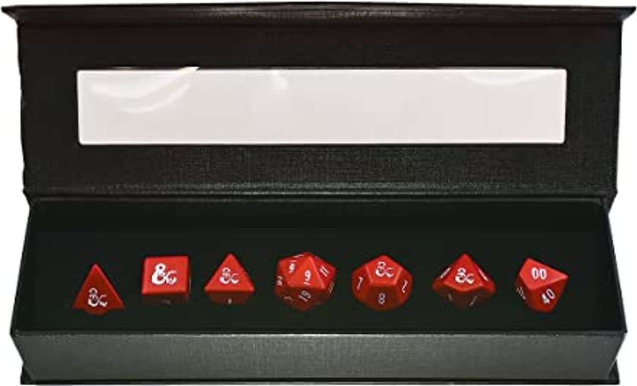 Dungeons and Dragons Heavy Metal Red & White RPG Dice Set