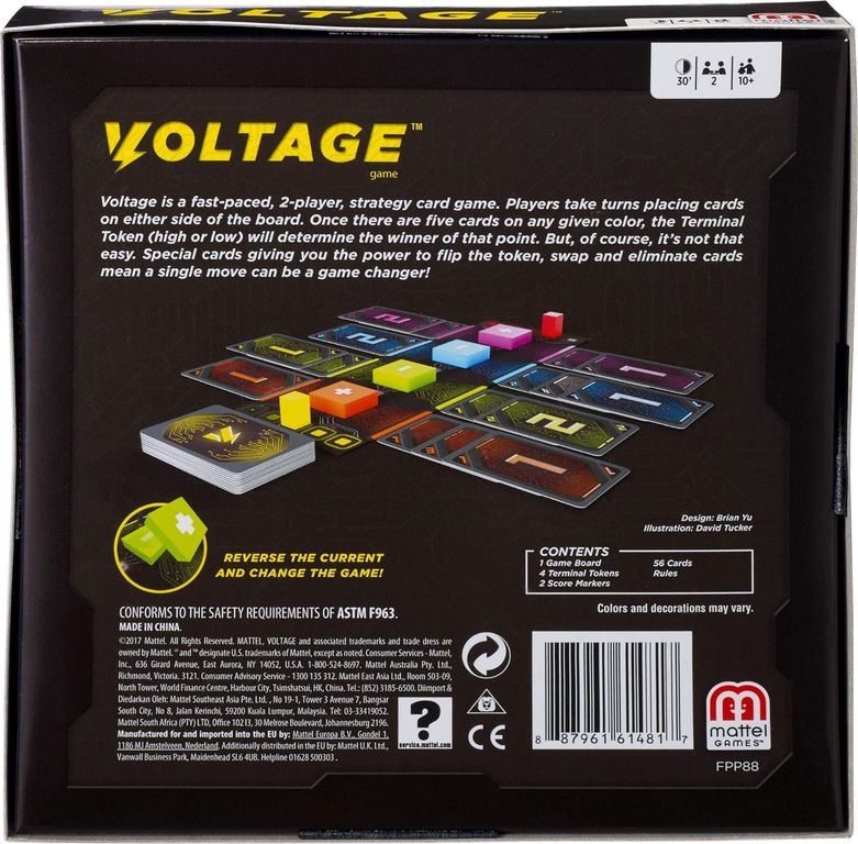 Voltage rückseite der box