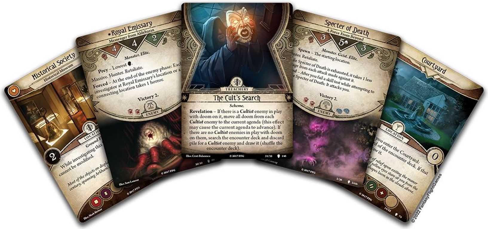 Arkham Horror: The Card Game – The Path to Carcosa: Campaign Expansion kaarten