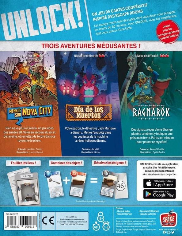 Unlock!: Supernatural Adventures parte posterior de la caja