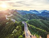 Grote Muur van China in het zonlicht