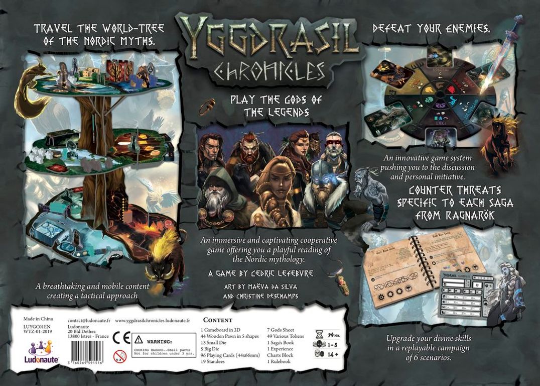 Yggdrasil Chronicles parte posterior de la caja