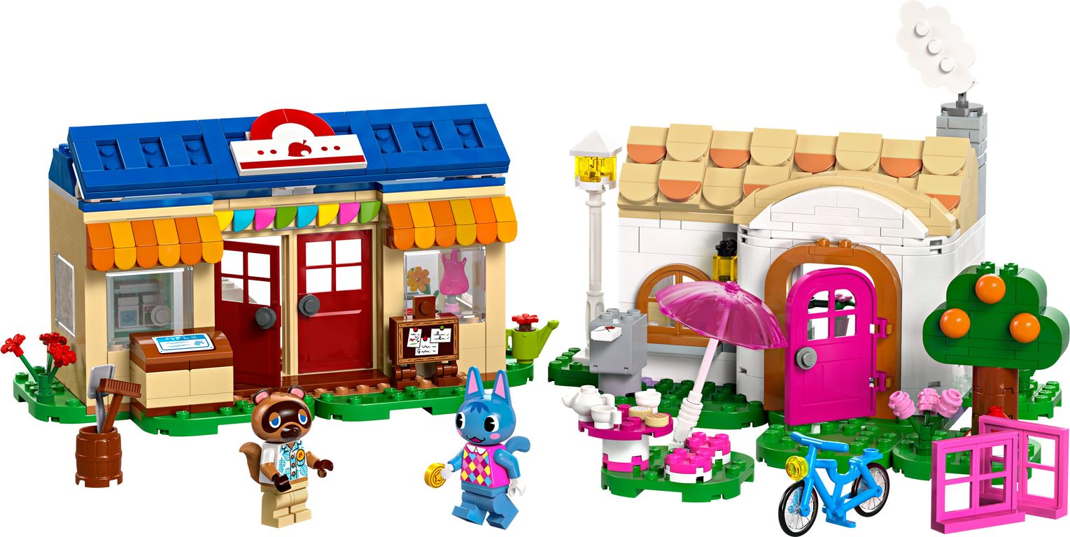 LEGO® Animal Crossing Boutique Nook et maison de Rosie composants
