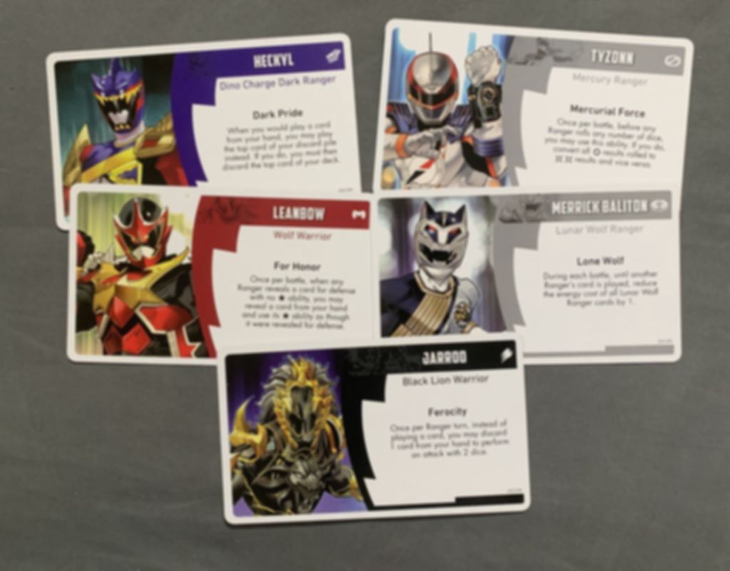 Power Rangers: Heroes of the Grid – Light and Darkness cartes