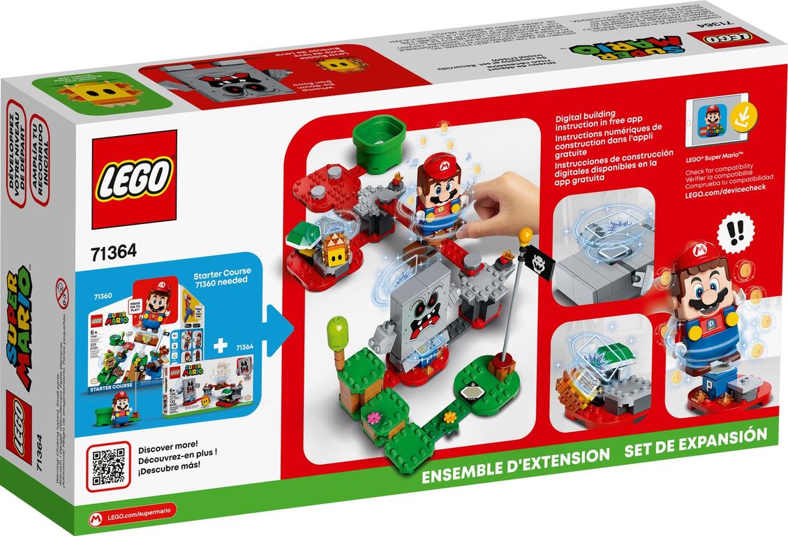 LEGO® Super Mario™ Uitbreidingsset: Whomps lavafort achterkant van de doos