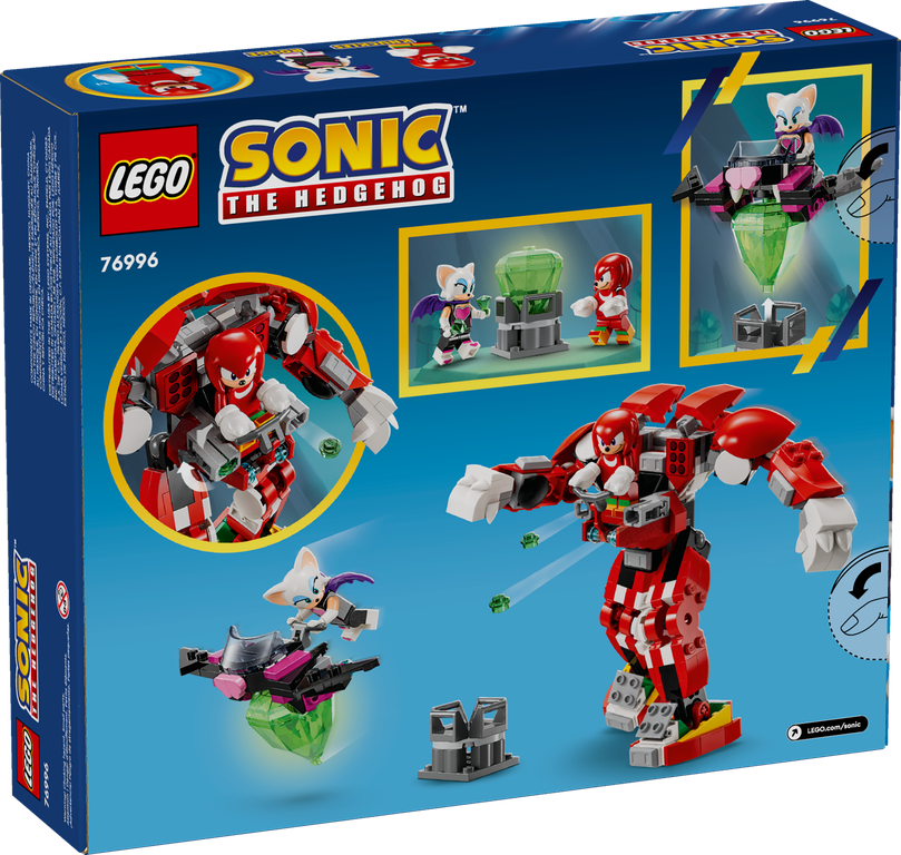 LEGO® Sonic The Hedgehog El robot guardián de Knuckles parte posterior de la caja