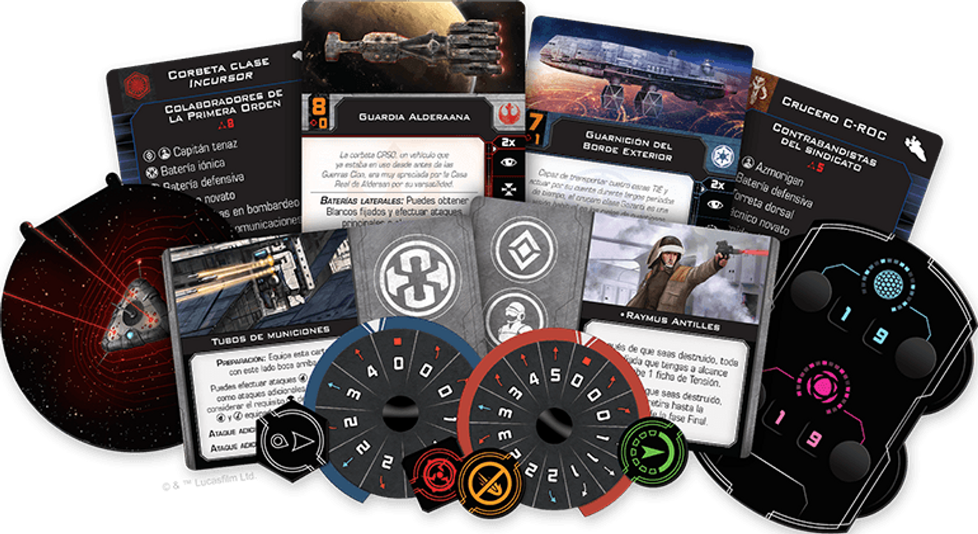 Star Wars: X-Wing (Second Edition) - Epic Battles Multiplayer Expansion composants