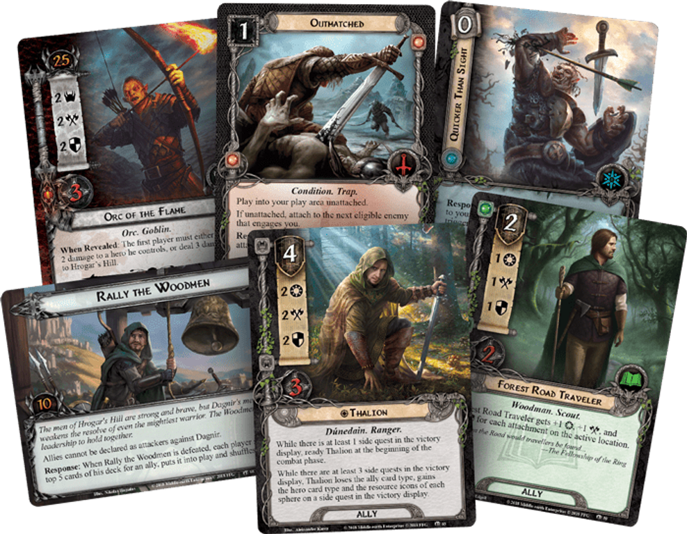 The Lord of the Rings: The Card Game – Fire in the Night kaarten