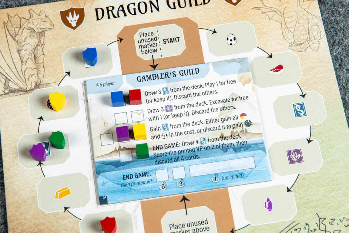 Wyrmspan: Dragon Academy komponenten