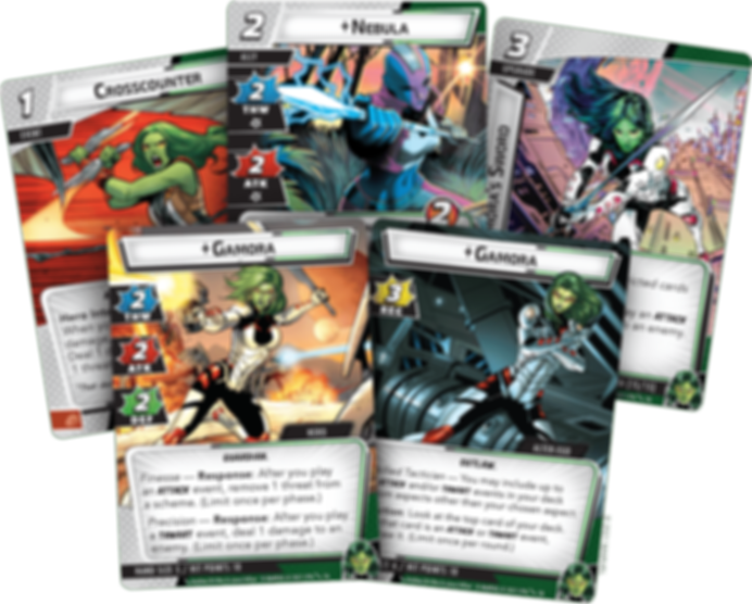 Marvel Champions: Le Jeu de Cartes – Gamora cartes