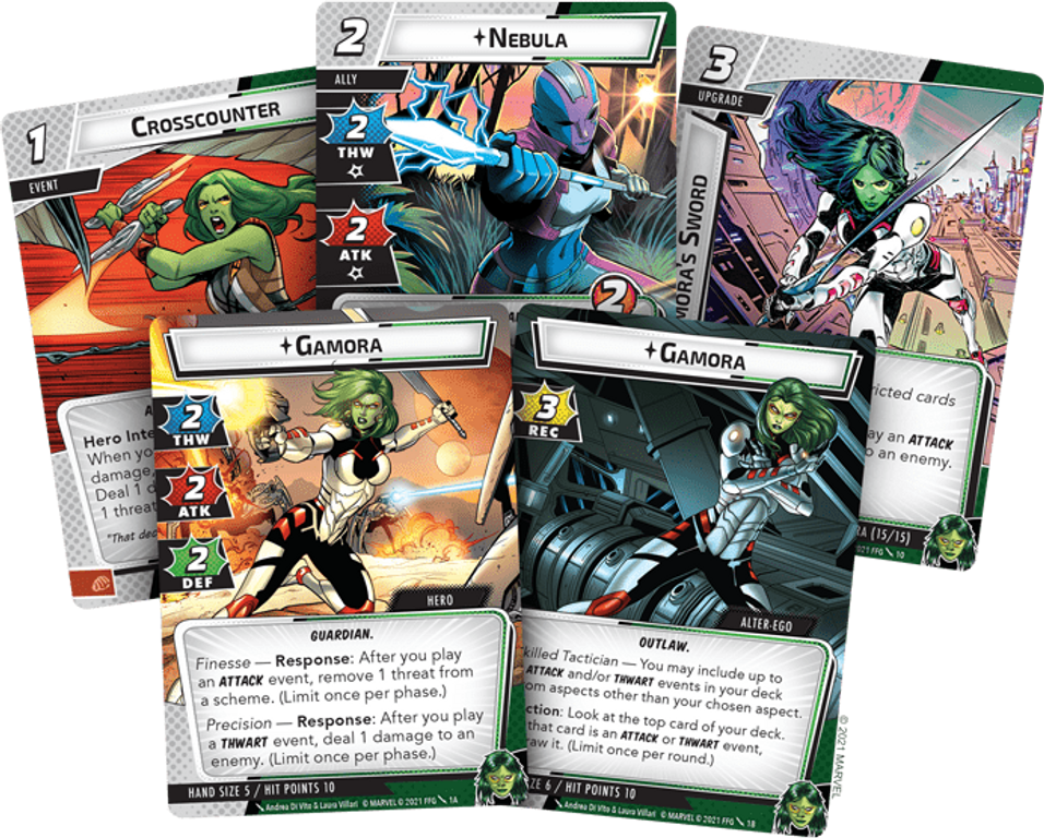Marvel Champions: El juego de cartas – Gamora Pack de Héroe cartas