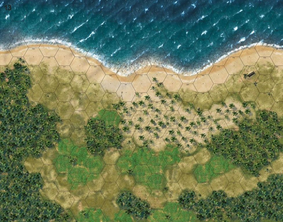 Conflict of Heroes: Guadalcanal – Pacifique 1942 plateau de jeu