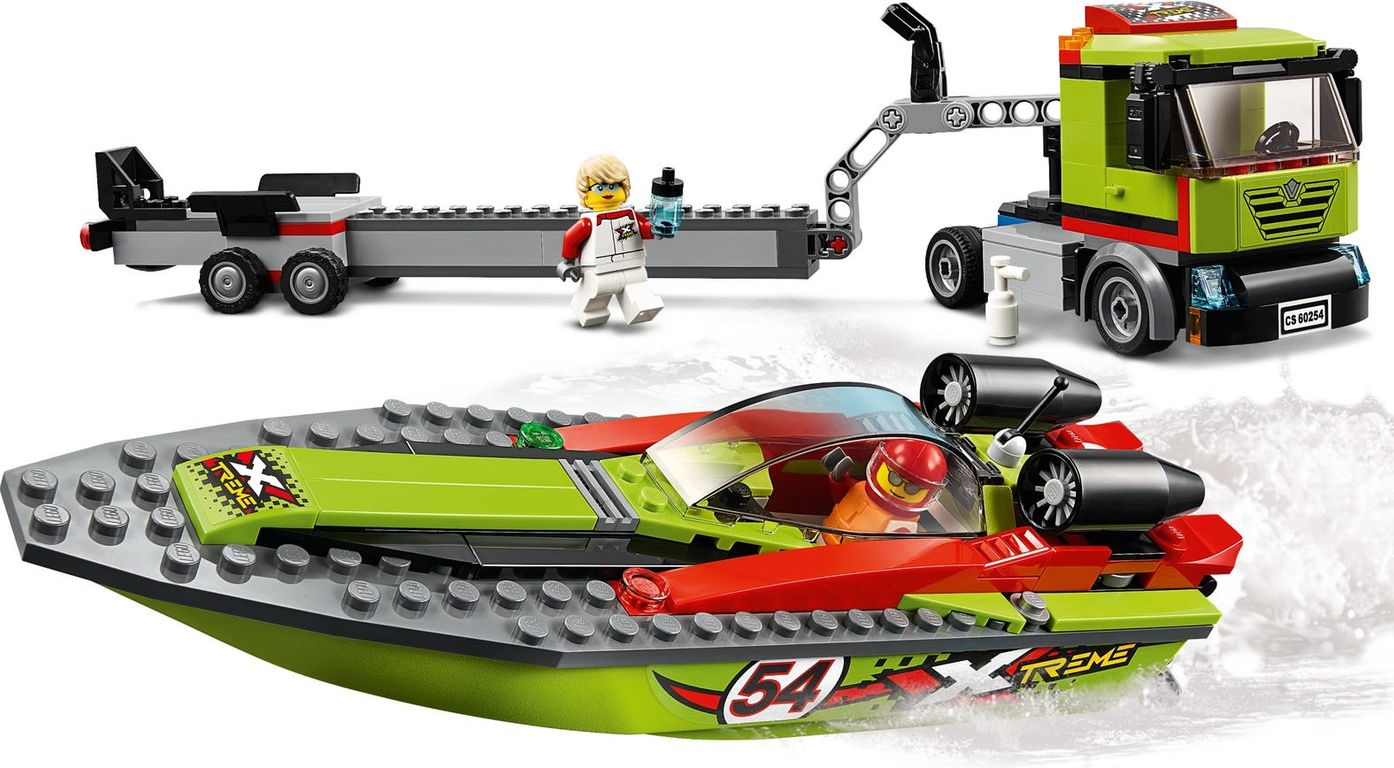 LEGO® City Rennboot-Transporter spielablauf