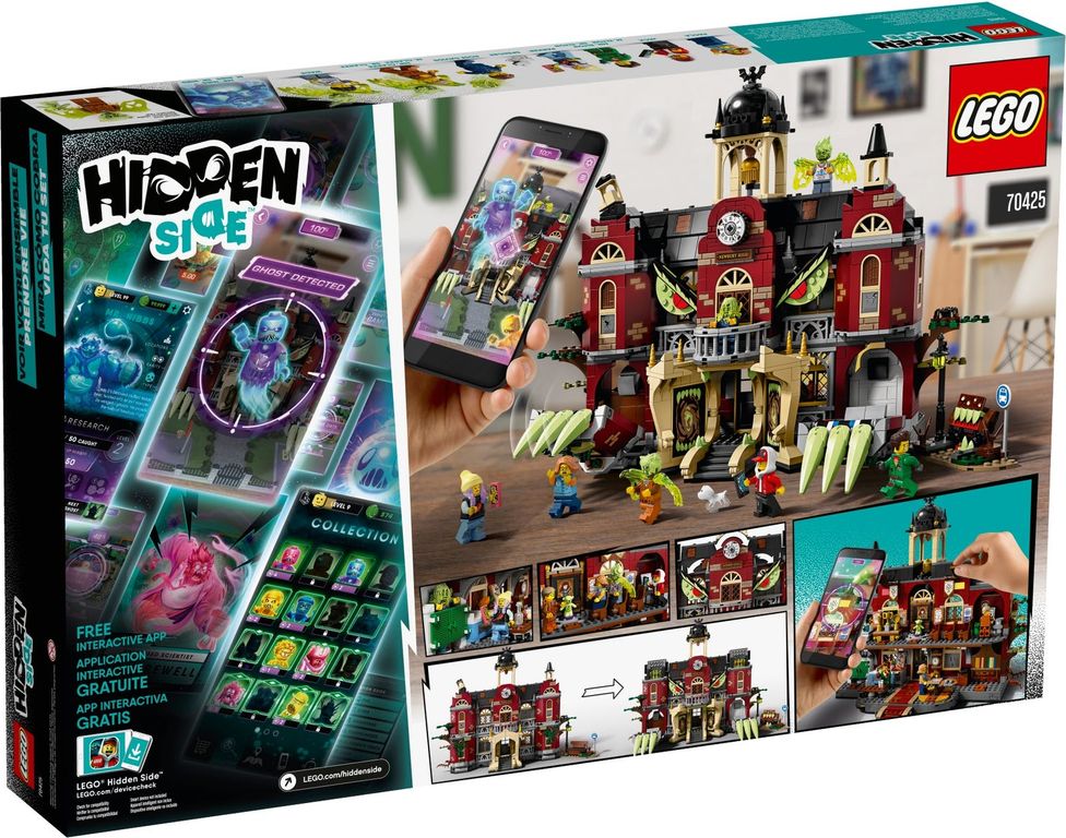 LEGO® Hidden Side Newbury Haunted High School back of the box