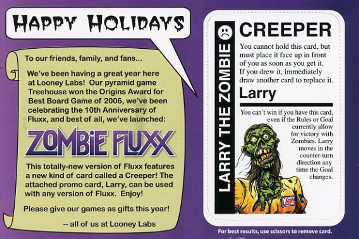 Zombie Fluxx back of the box