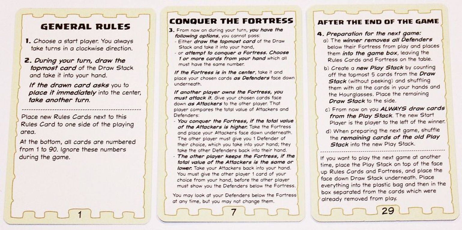 Fast Forward: FORTRESS cards