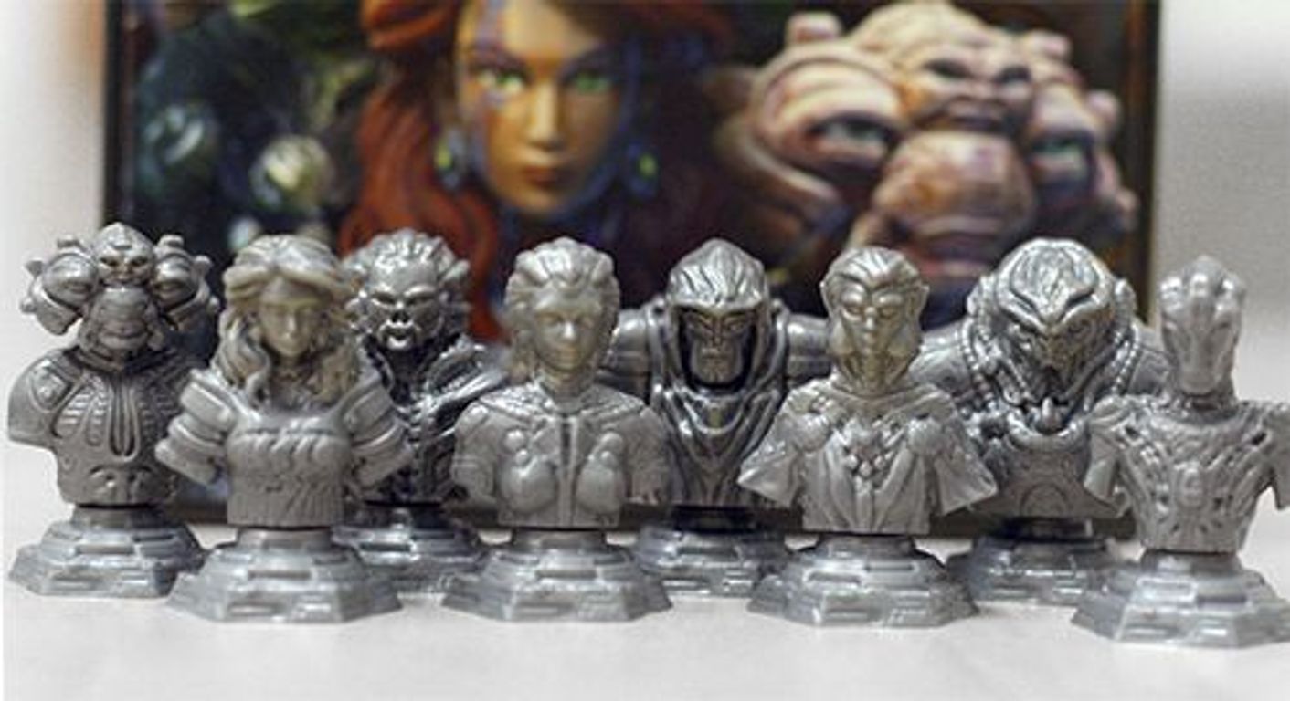 Among the Stars: Miniatures Pack components