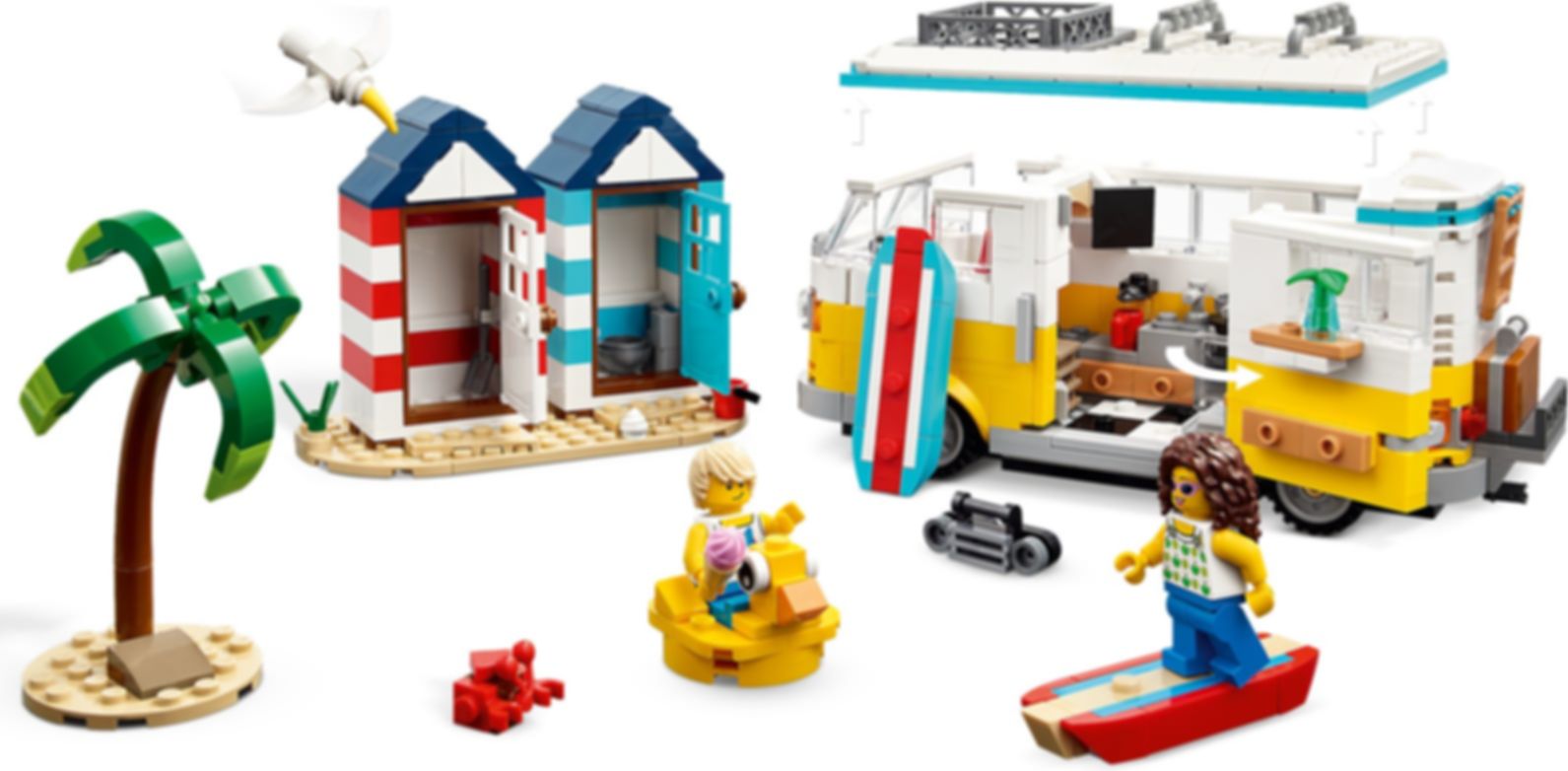 LEGO® Creator Beach Camper Van components