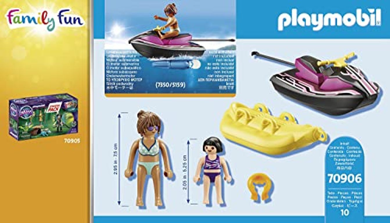Playmobil® Family Fun Starter Pack Jet Ski with Banana Boat back of the box