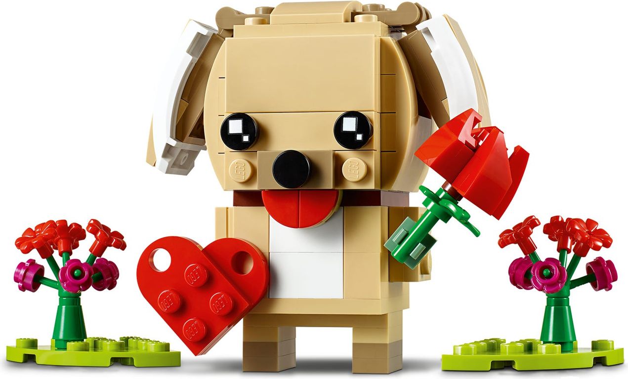 LEGO® BrickHeadz™ Valentine's Puppy components