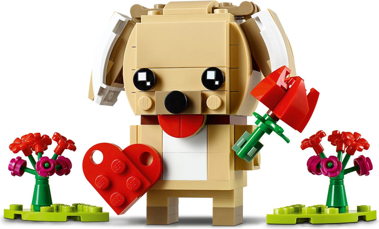 LEGO® BrickHeadz™ Cachorrito de San Valentín partes