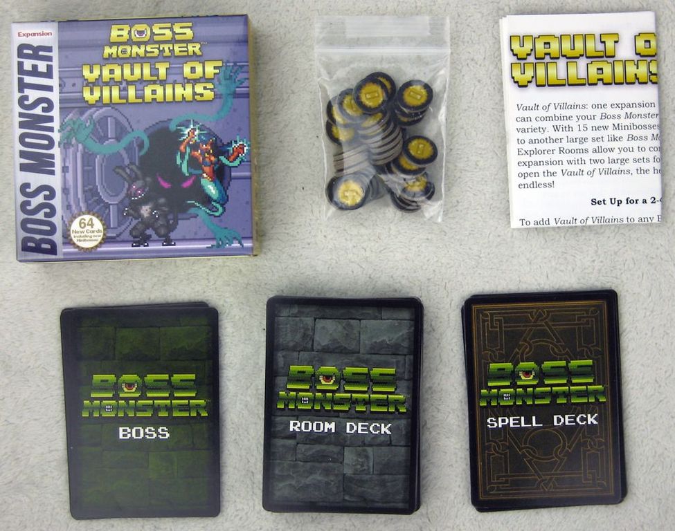Boss Monster: Vault of Villains components