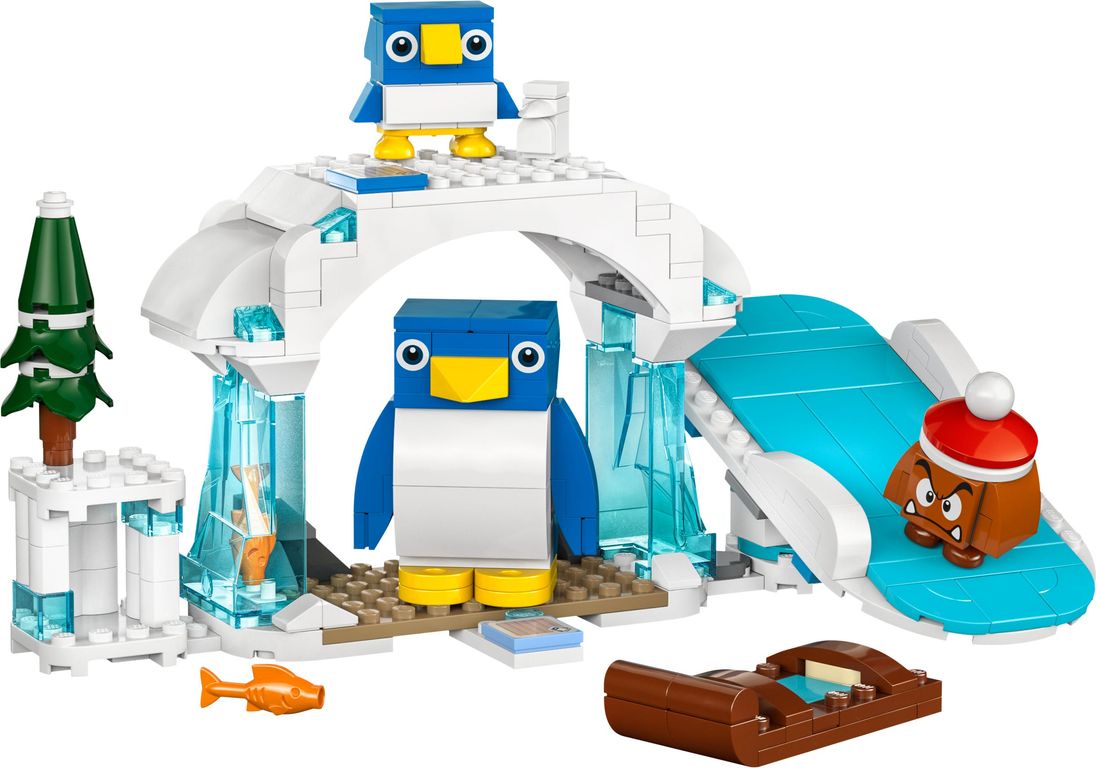 LEGO® Super Mario™ Penguin Family Snow Adventure Expansion Set components